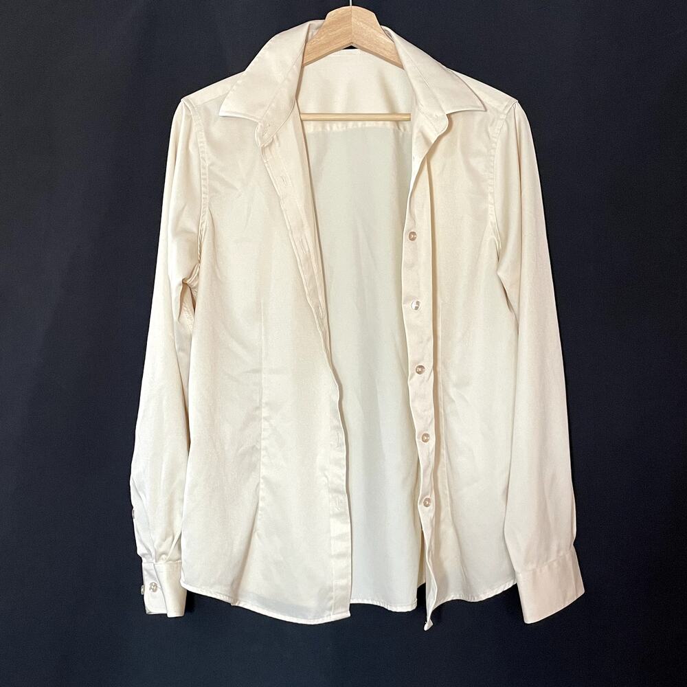J.VER italian butter yellow men's size M dress shirt elegant button down top